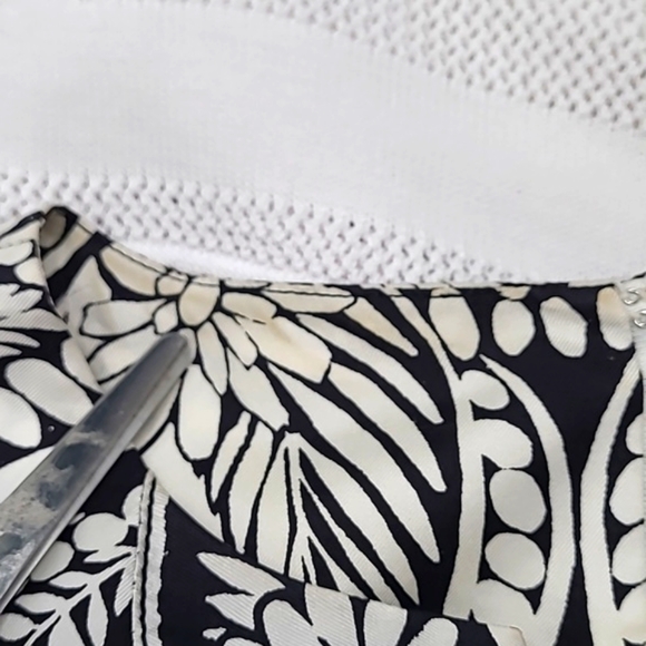 Banana Republic Sleeveless Printed Silk Dress Size 6 Black & White - Picture 14 of 14